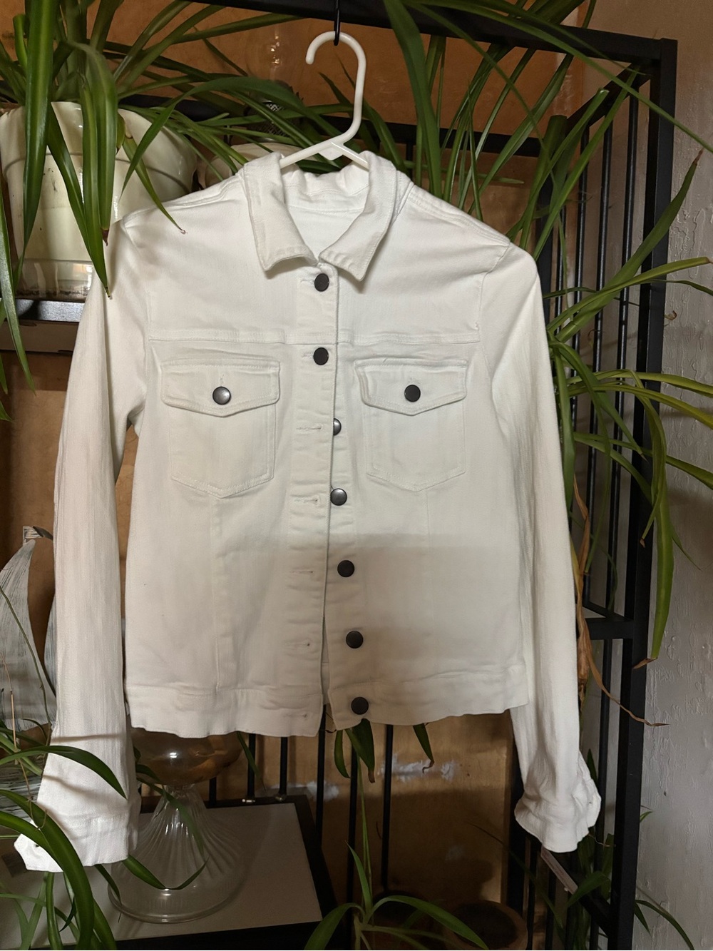 Kut from the Kloth White Denim Trucker Jacket